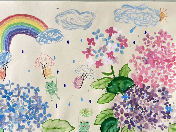 梅雨の花✿紫陽花(あじさい)を描こう (11)
