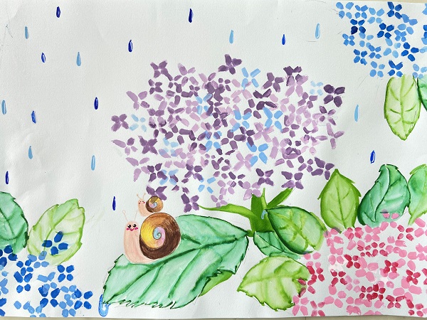 梅雨の花✿紫陽花(あじさい)を描こう (13)