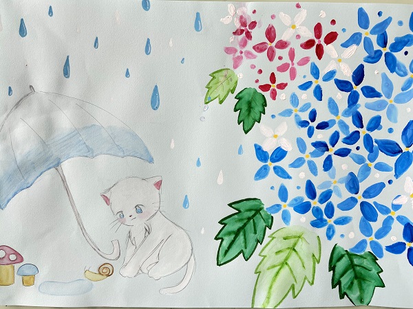 梅雨の花✿紫陽花(あじさい)を描こう (14)