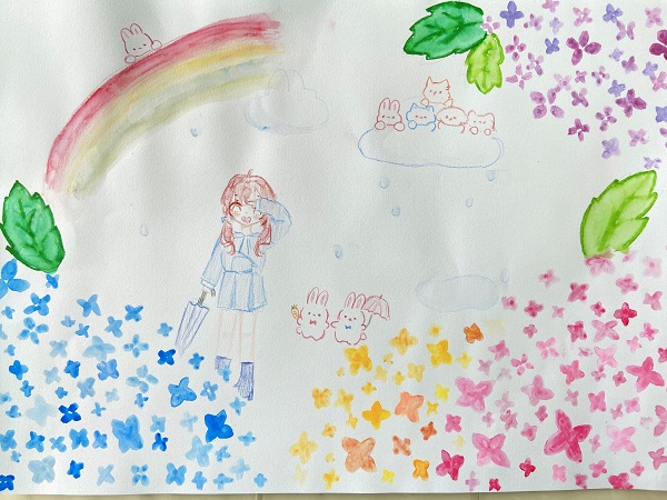 梅雨の花✿紫陽花(あじさい)を描こう (15)