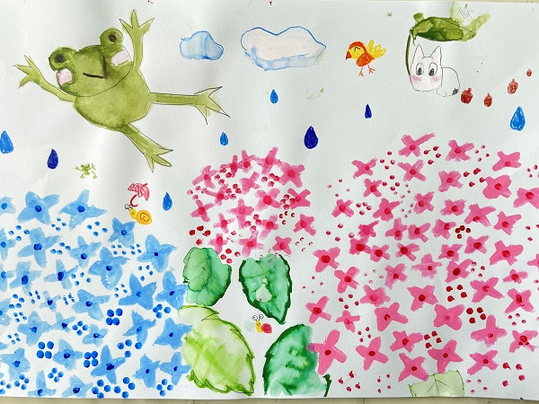 梅雨の花✿紫陽花(あじさい)を描こう (16)