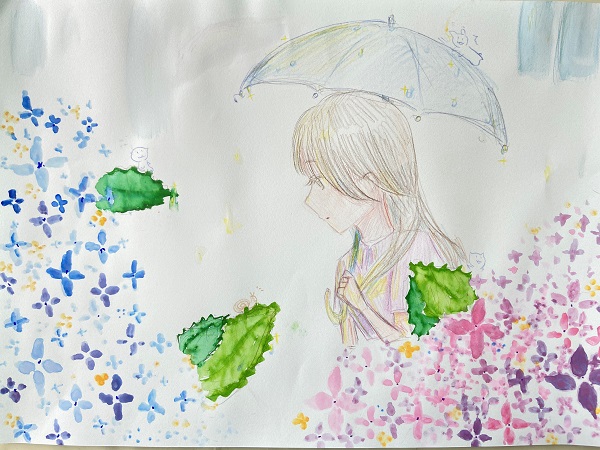 梅雨の花✿紫陽花(あじさい)を描こう (20)