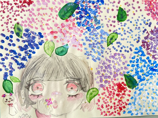 梅雨の花✿紫陽花(あじさい)を描こう (21)