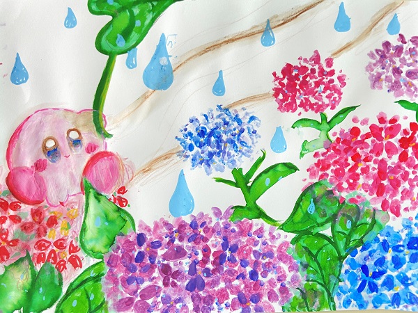梅雨の花✿紫陽花(あじさい)を描こう (22)