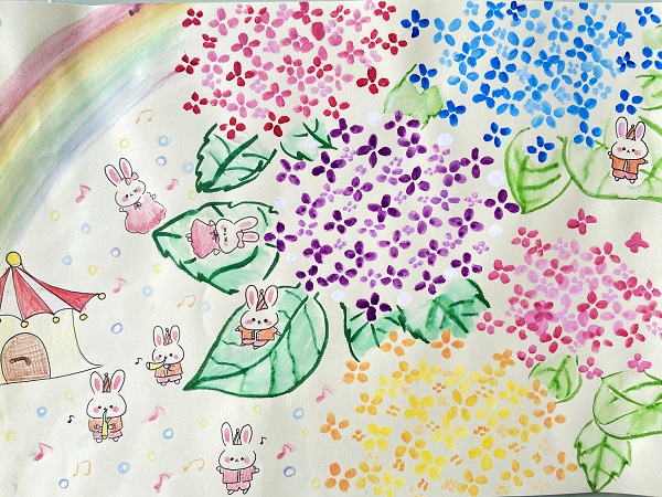 梅雨の花✿紫陽花(あじさい)を描こう (25)