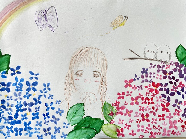 梅雨の花✿紫陽花(あじさい)を描こう (26)