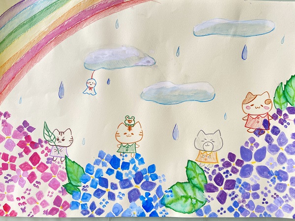 梅雨の花✿紫陽花(あじさい)を描こう (27)