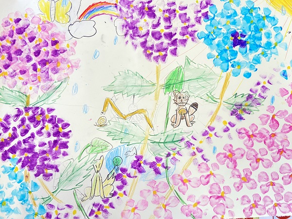 梅雨の花✿紫陽花(あじさい)を描こう (6)