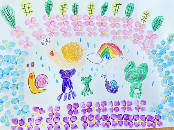 梅雨の花✿紫陽花(あじさい)を描こう (8)