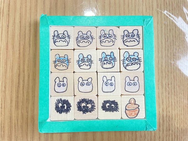 木製パズル:スライド&キューブ (1)