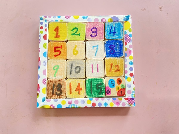 木製パズル:スライド&キューブ (3)