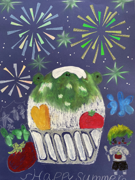 シロップたっぷりのふわふわかき氷を描こう (14)