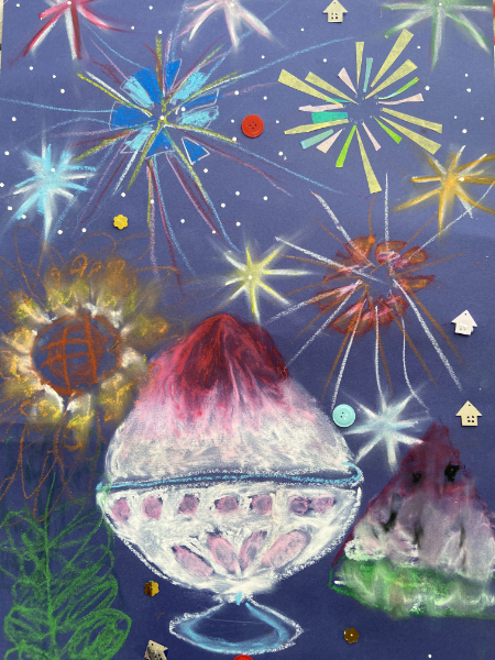 シロップたっぷりのふわふわかき氷を描こう (16)