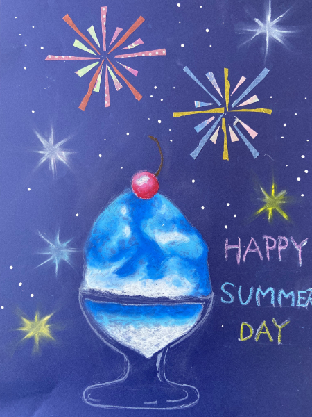 シロップたっぷりのふわふわかき氷を描こう (17)