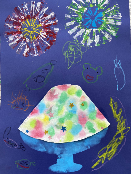 シロップたっぷりのふわふわかき氷を描こう (3)