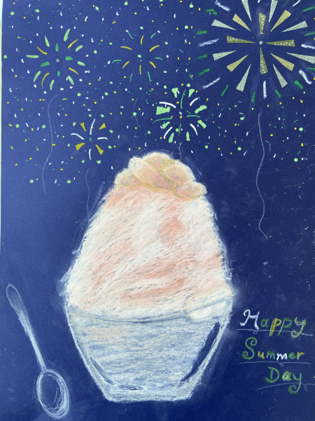 シロップたっぷりのふわふわかき氷を描こう (21)