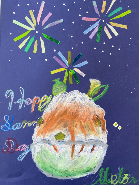 シロップたっぷりのふわふわかき氷を描こう (24)