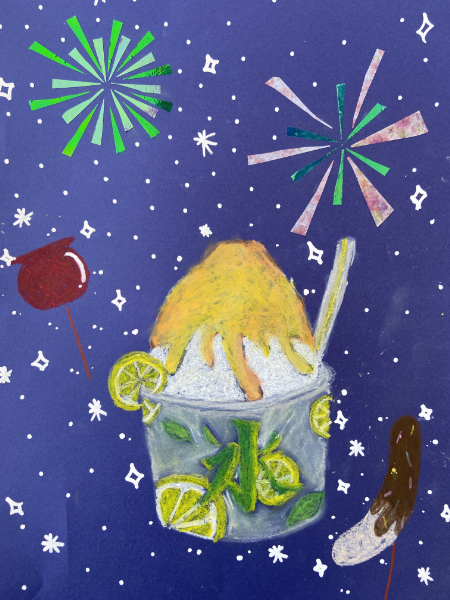 シロップたっぷりのふわふわかき氷を描こう (32)