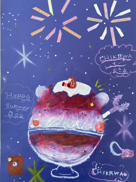 シロップたっぷりのふわふわかき氷を描こう (33)