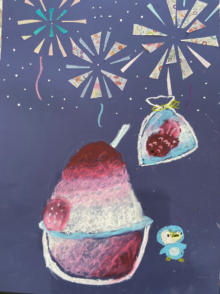 シロップたっぷりのふわふわかき氷を描こう (5)