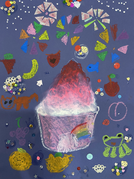 シロップたっぷりのふわふわかき氷を描こう (6)